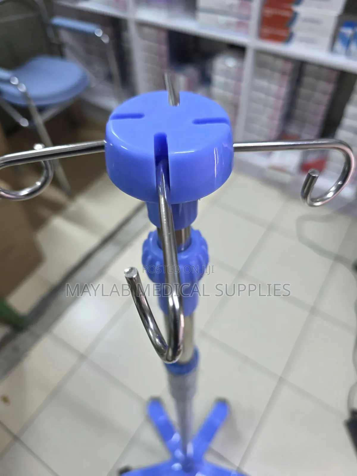 Drip Stand With Wheels | Adjustable Stainless Steel IV Infusion Stand