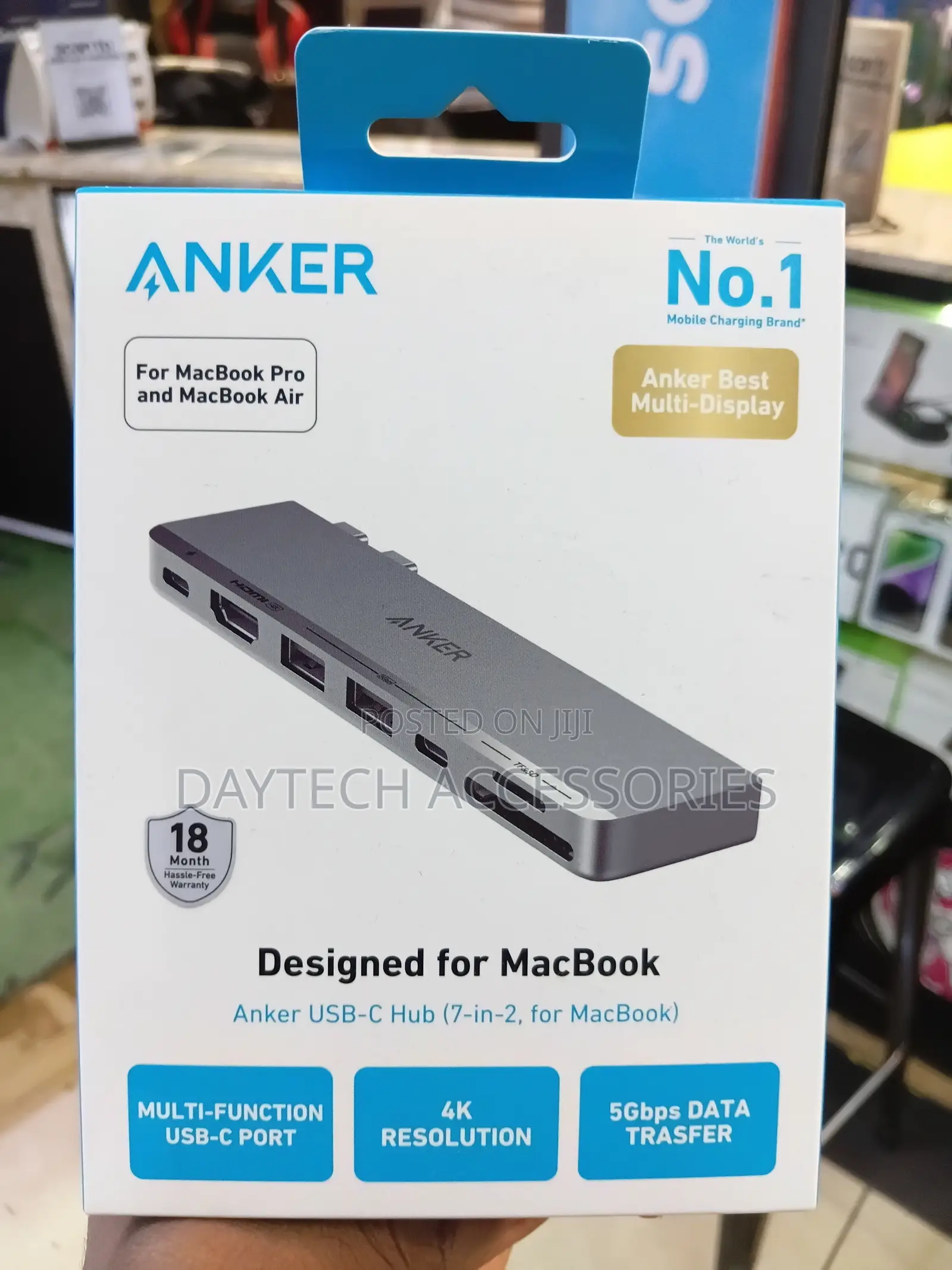 Anker 547 USB-C Hub | 7-in-2 | 100W PD | HDMI | 40Gbps | SD/microSD