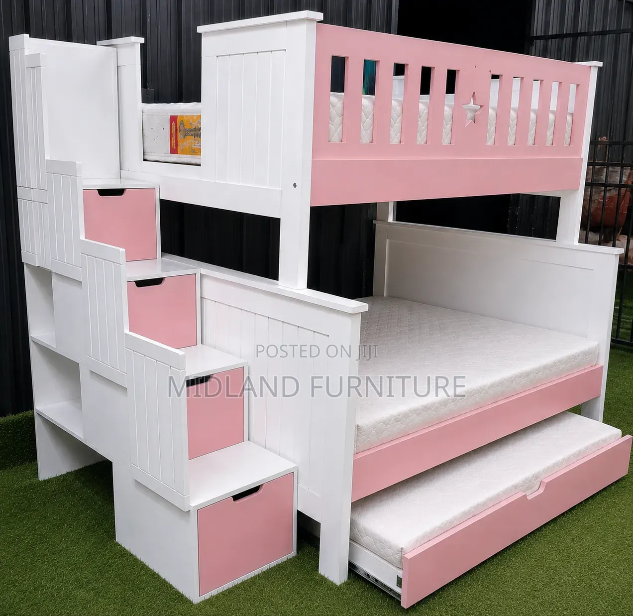 Kids Bunk Bed With Storage Staircase Available on Order