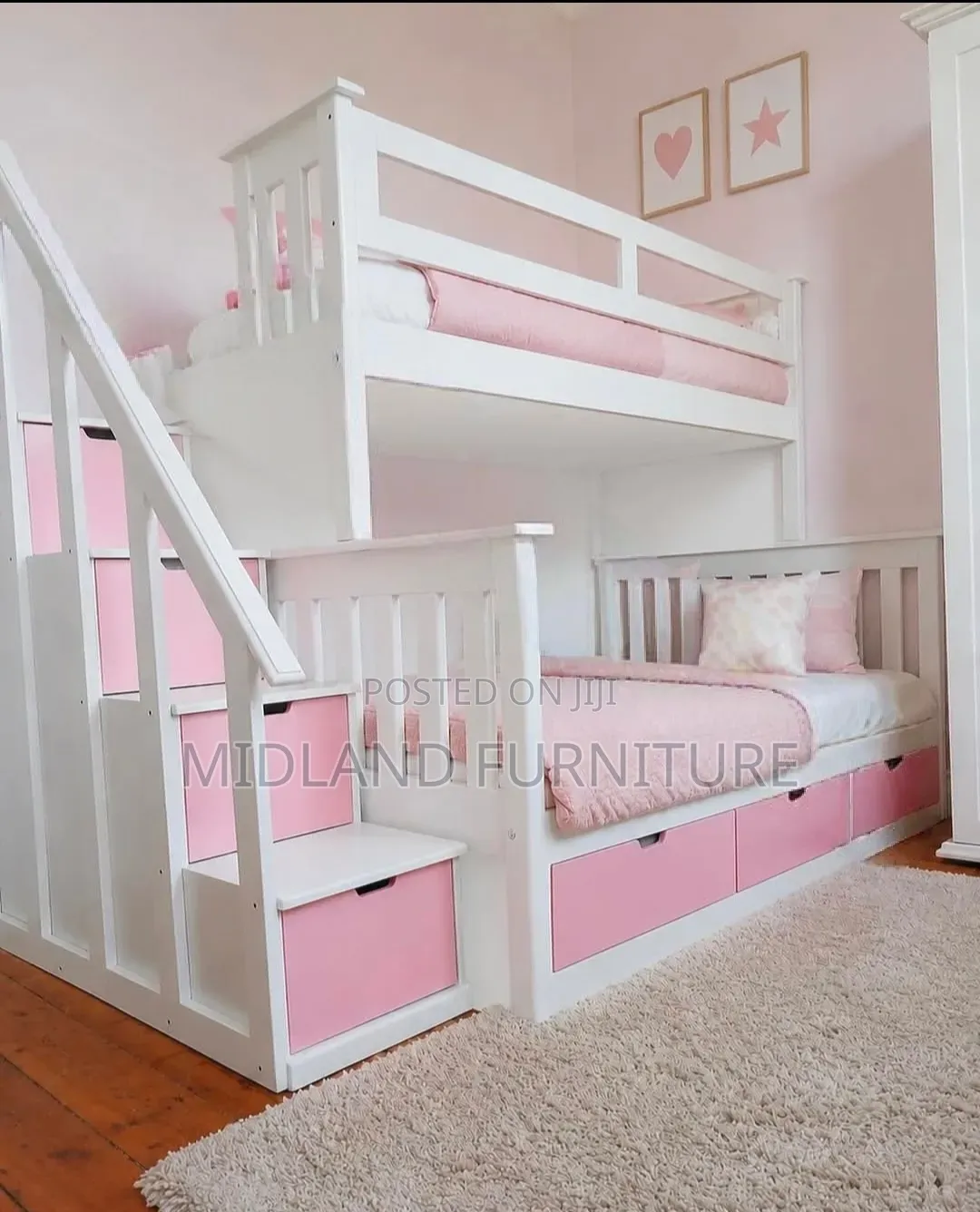 Kids Bunk Bed With Storage Staircase Available on Order
