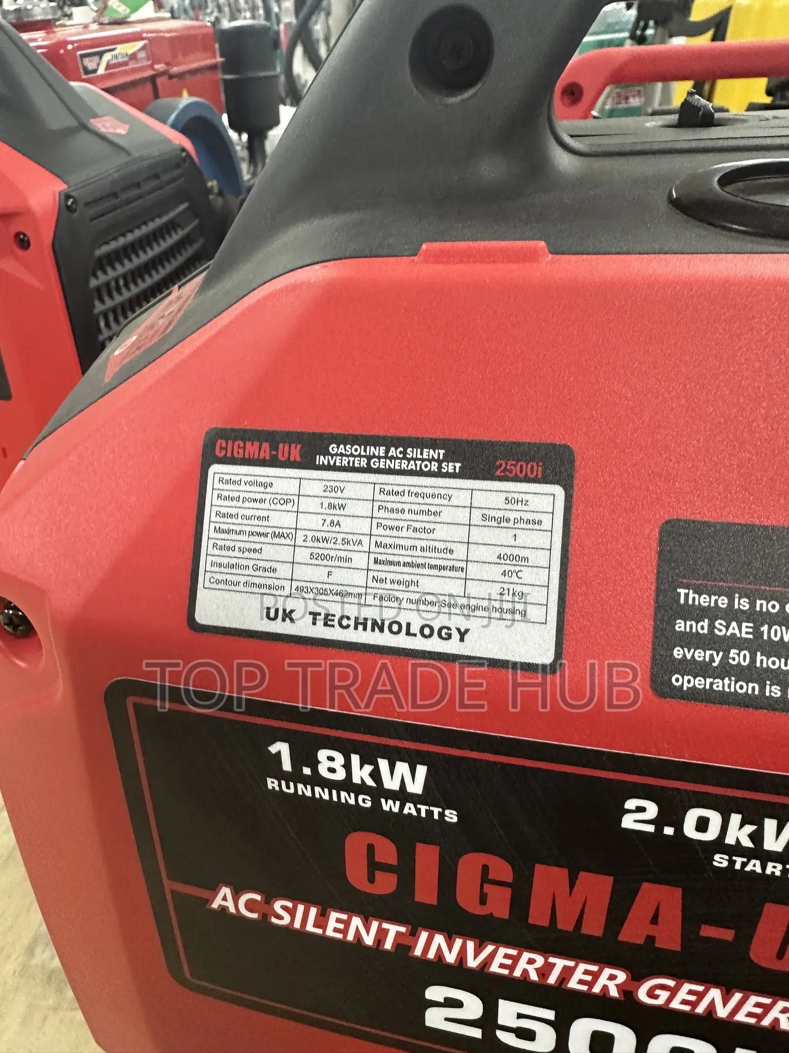 Reliable Cigma Petrol Silent Inverter Generator 2kW/2.5kVA