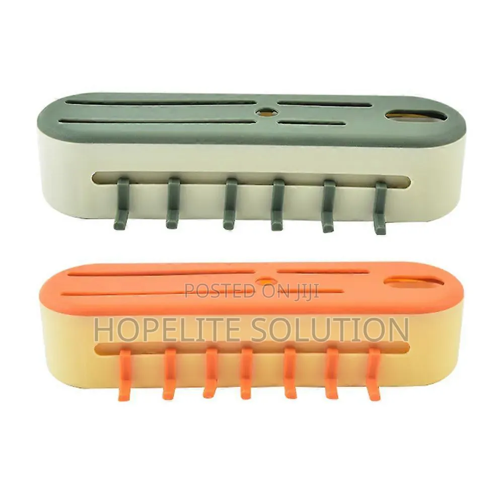 6 Slot Knives Organizer With 6 Extra Hooks