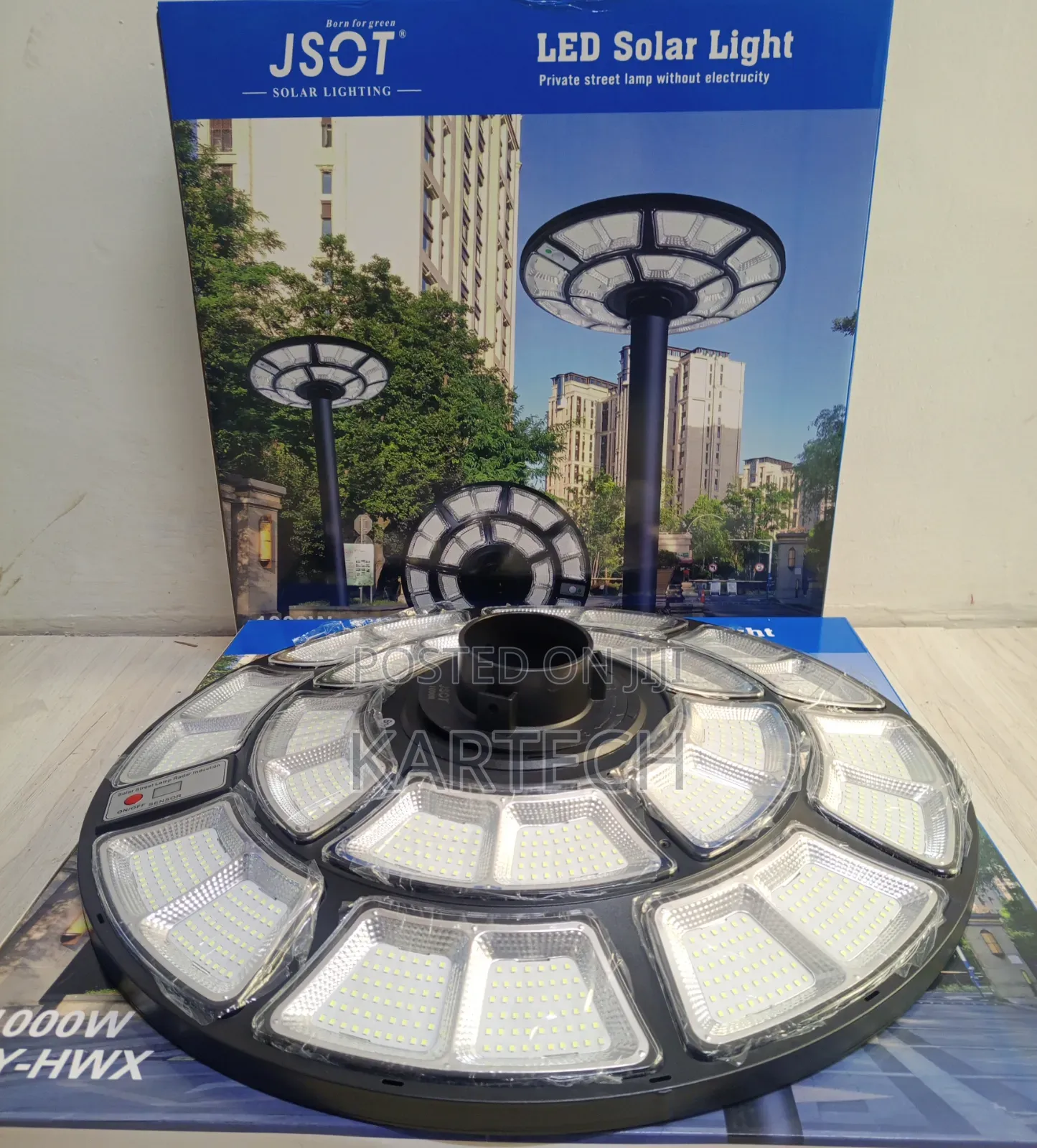 JSOT HY-HWX 1000W Solar Garden Street Light With Auto Sensor