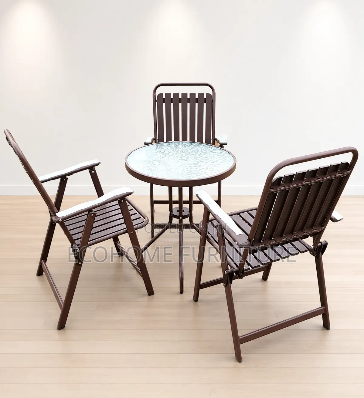 3-Seater Outdoor Bistro Set – Folding Patio Table Chairs
