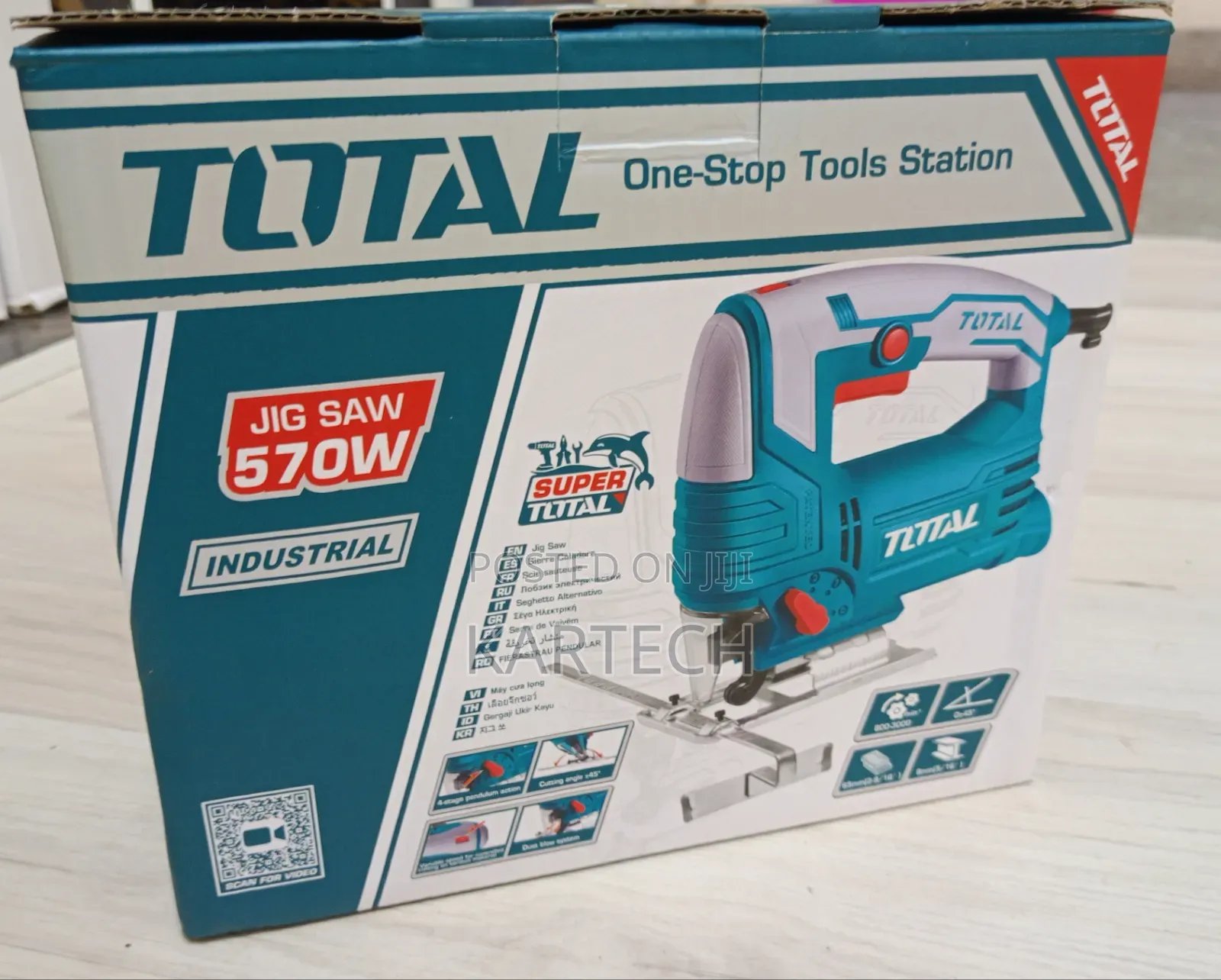 TOTAL Heavy-Duty 570W Wood Metal Jigsaw