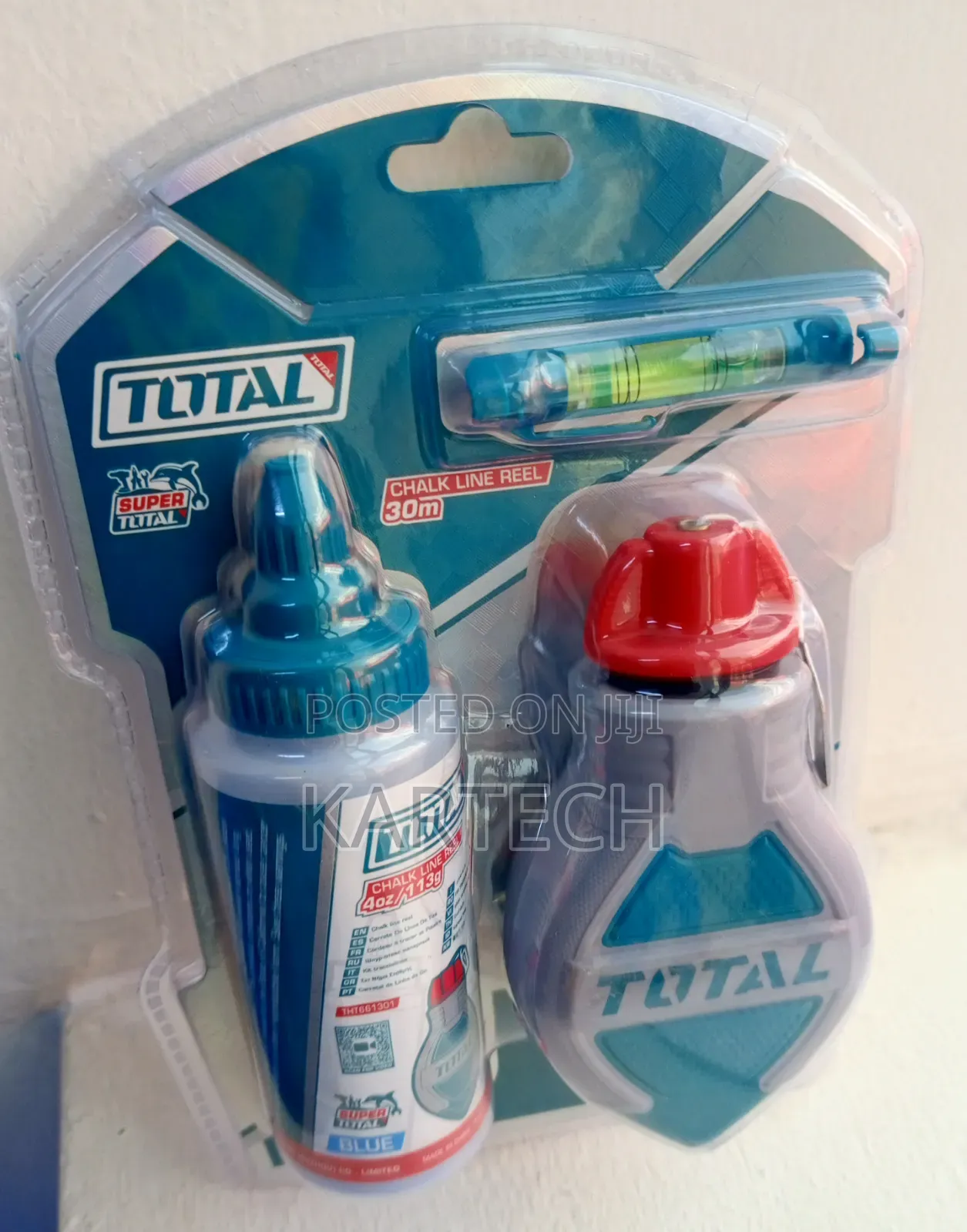 TOTAL Professional Chalk Line Marking Kit – 30M