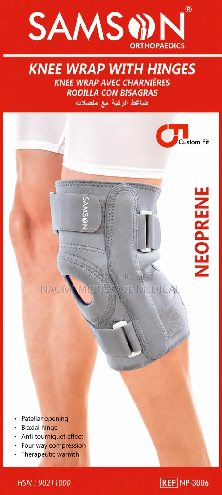 Samson Knee Wrap With Hinges-for Knee Recovery