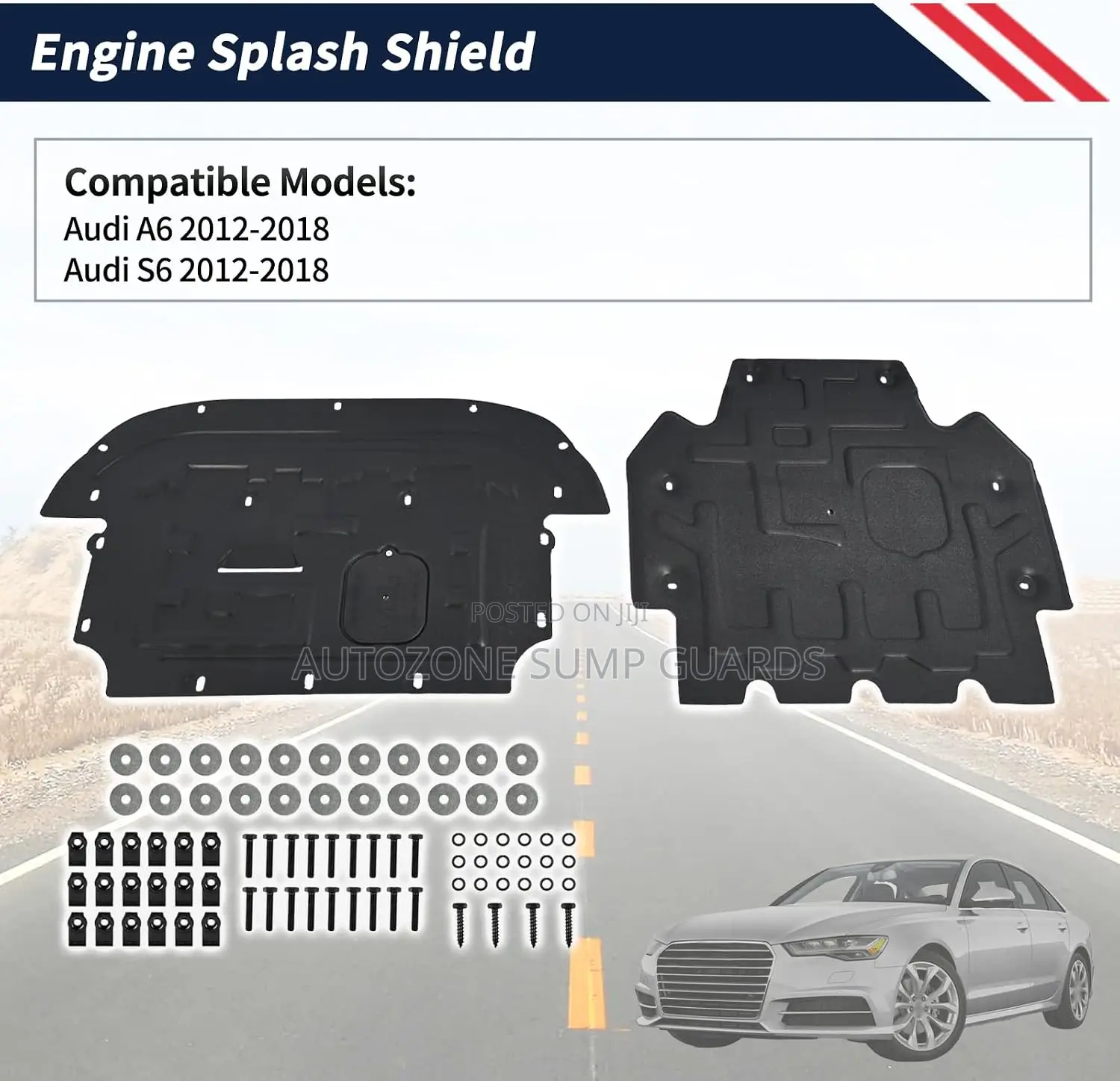 Engine Shield Guard Fit for Audi A6 / S6 2012-2018 Front Rear