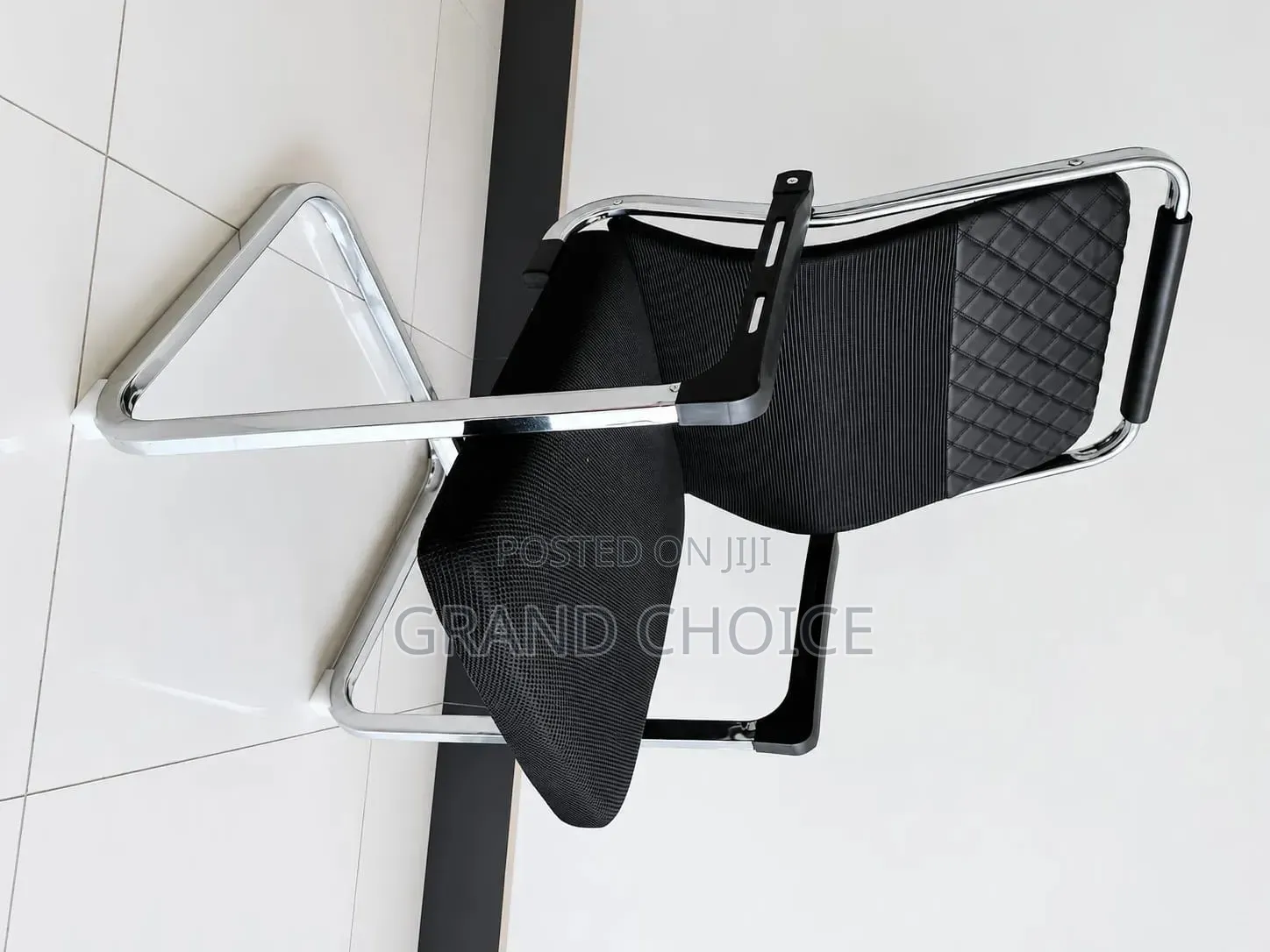 Executive Visitor Chair | Modern Office Guest Chair | Chrome Sled Base