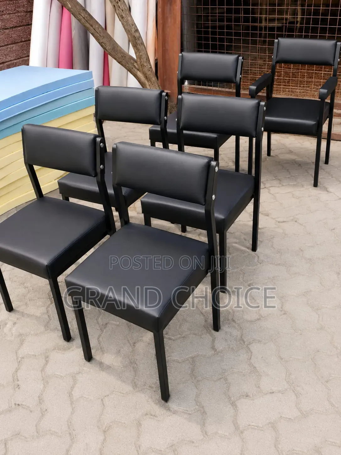 Modern Black Visitor Chair | Office Reception Waiting Chair Kenya