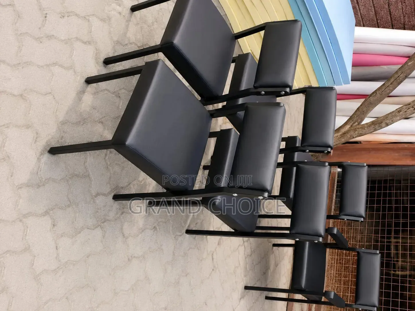 Modern Black Visitor Chair | Office Reception Waiting Chair Kenya