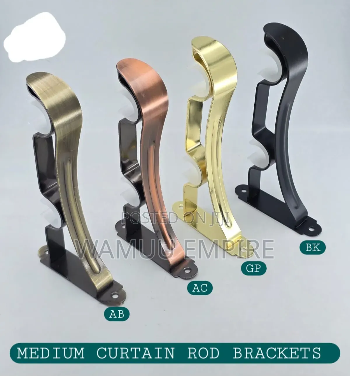 Heavy-Duty, Decorative Double Curtain Rod Brackets
