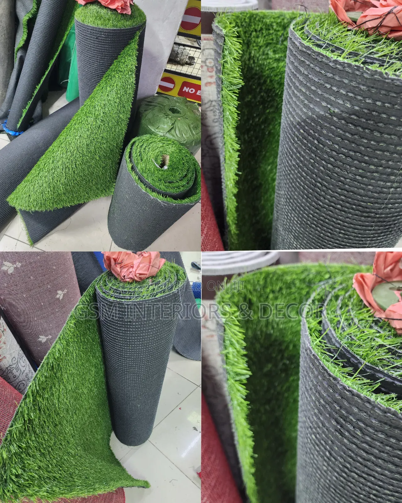 Artificial Green Grass Carpets Eco Friendly and UV Treated