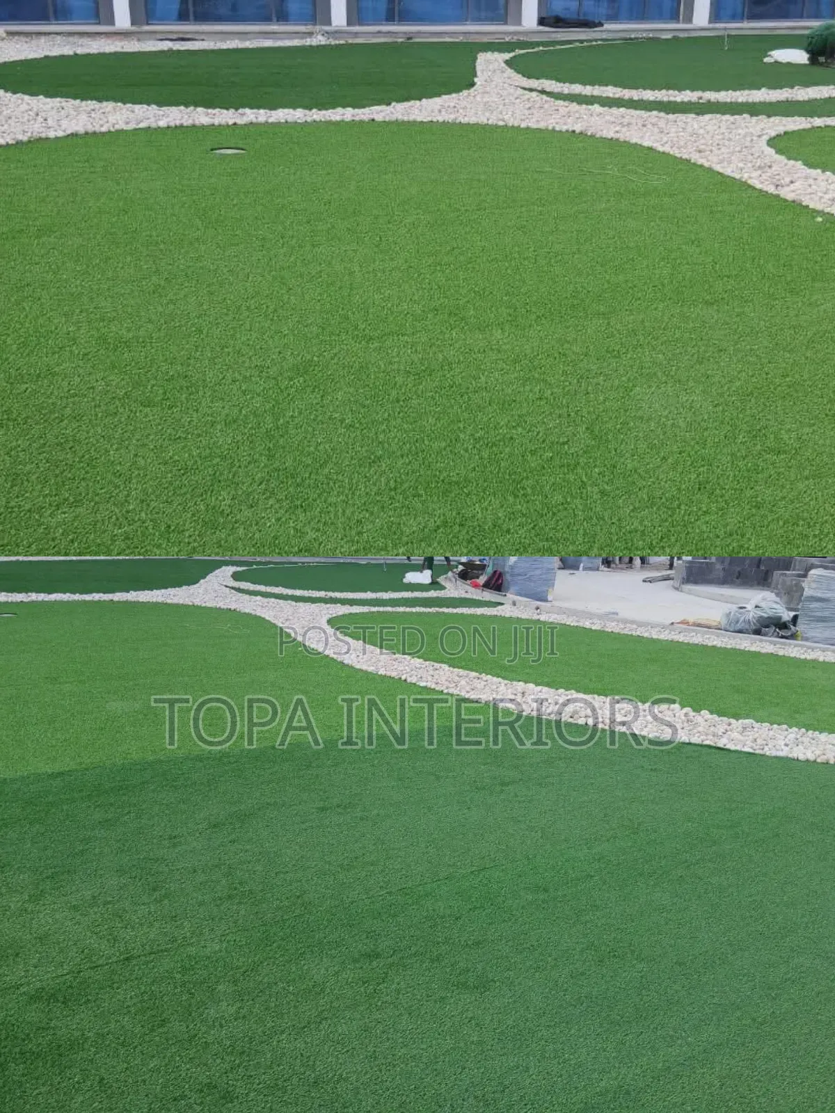 Outdoor Rain Friendly Landscaping Artificial Green Grass Carpets