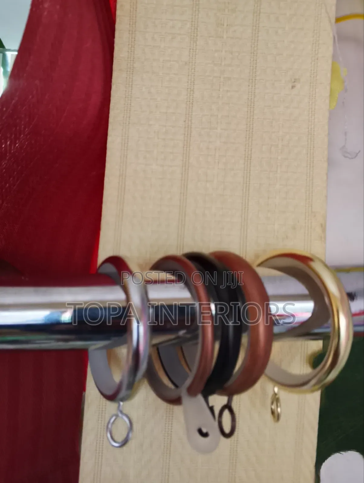 Premium Silent Curtain Rings With Plastic Rubber