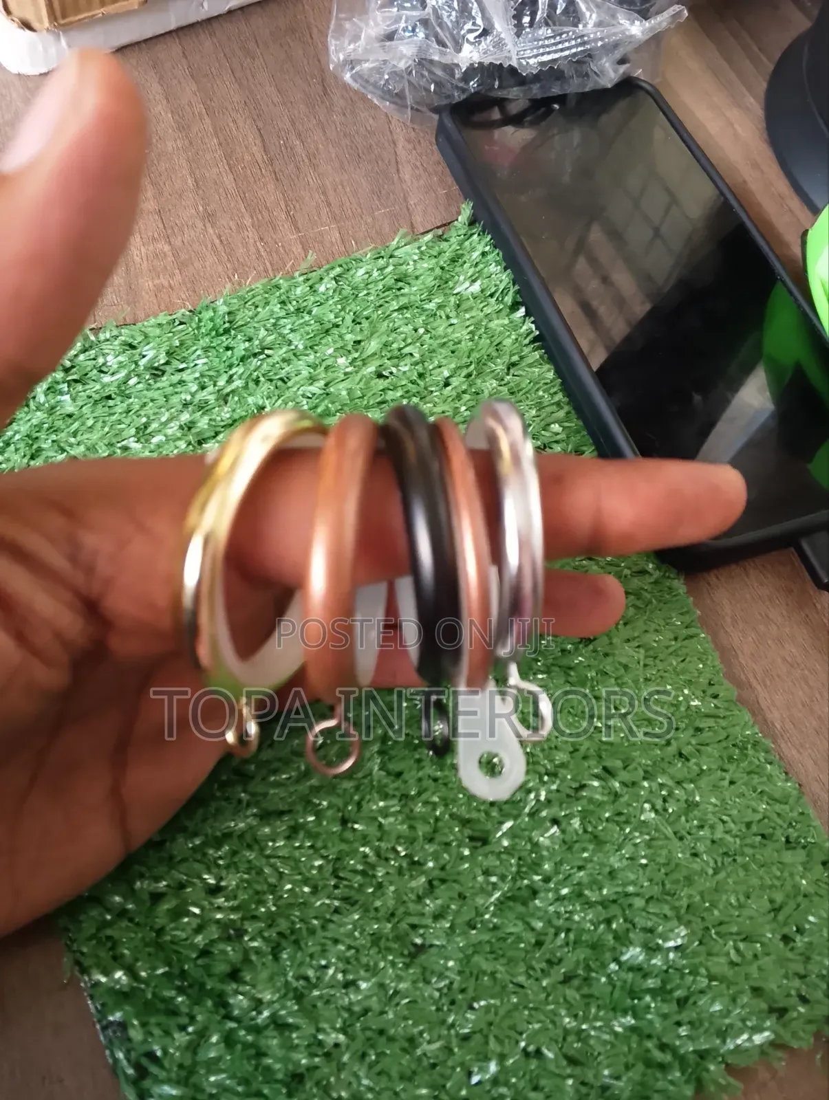 Premium Silent Curtain Rings With Plastic Rubber