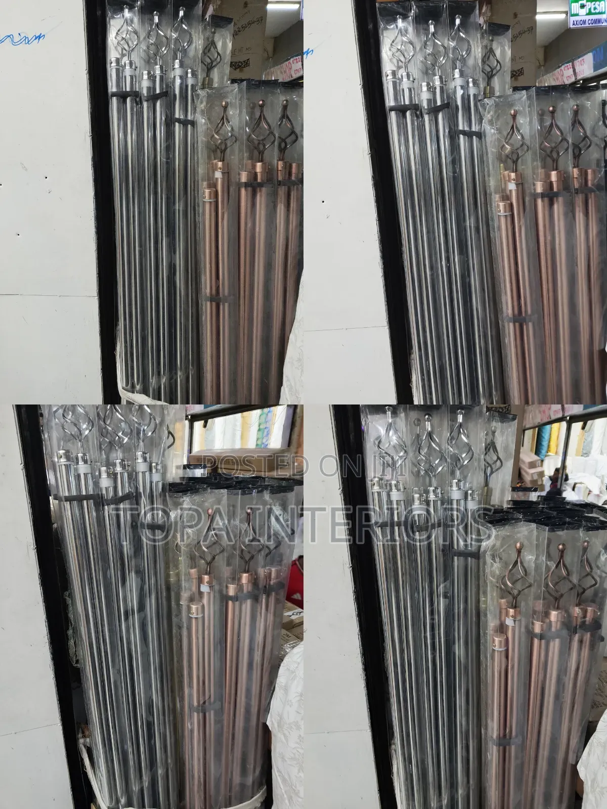 2m Double Hollow Window Curtains Rods That Are Adjustable