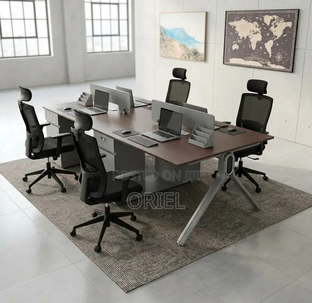 Office Workstation : Modular Imported 4-Seater Office Workstation
