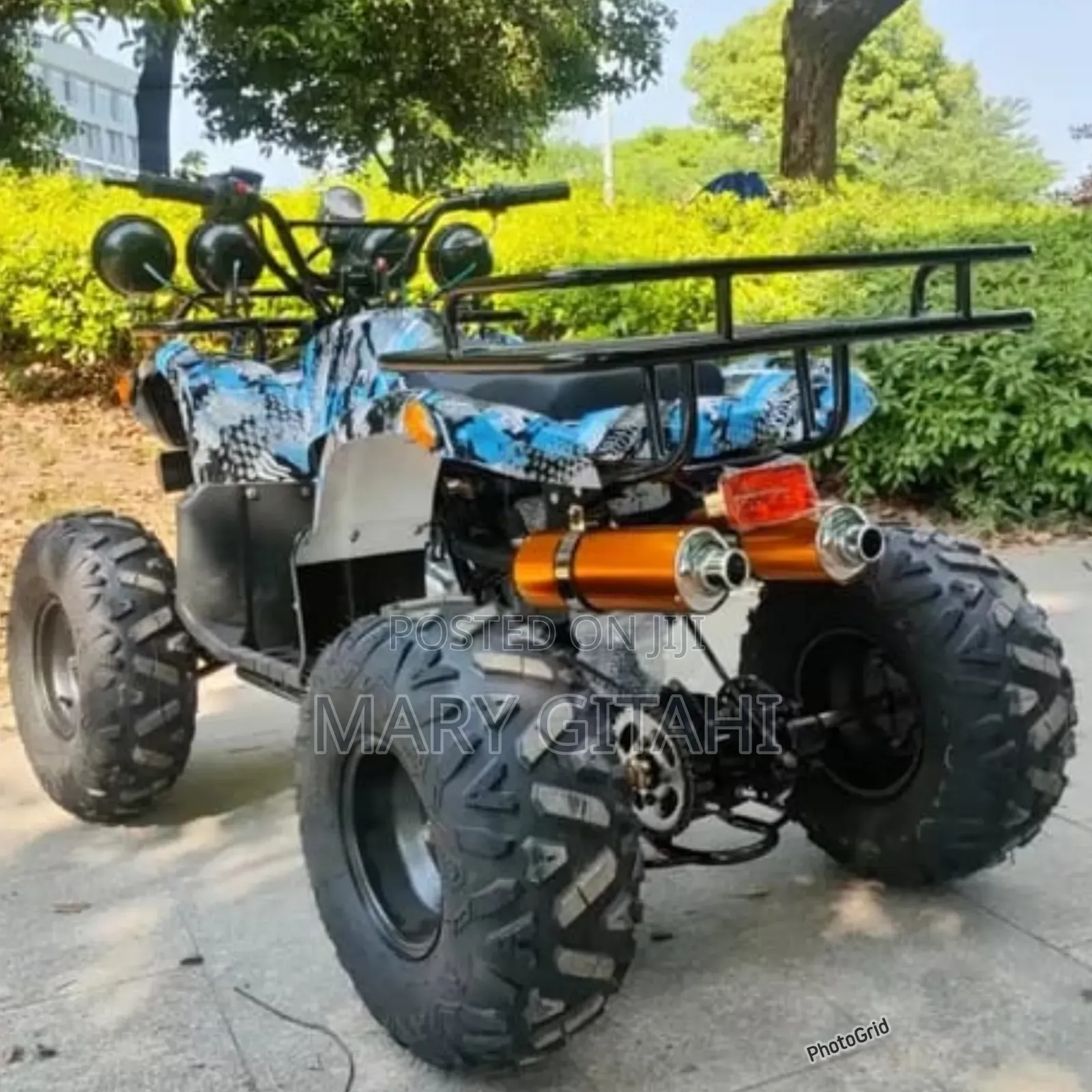 110cc to 125cc Gasoline ATV Quad Bike Featuring a Blue Digital