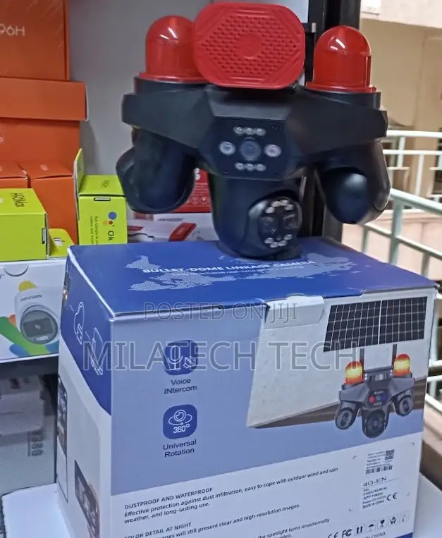 4 Lens Smart Solar Security Camera V380 Pro With AI Tracking and PTZ