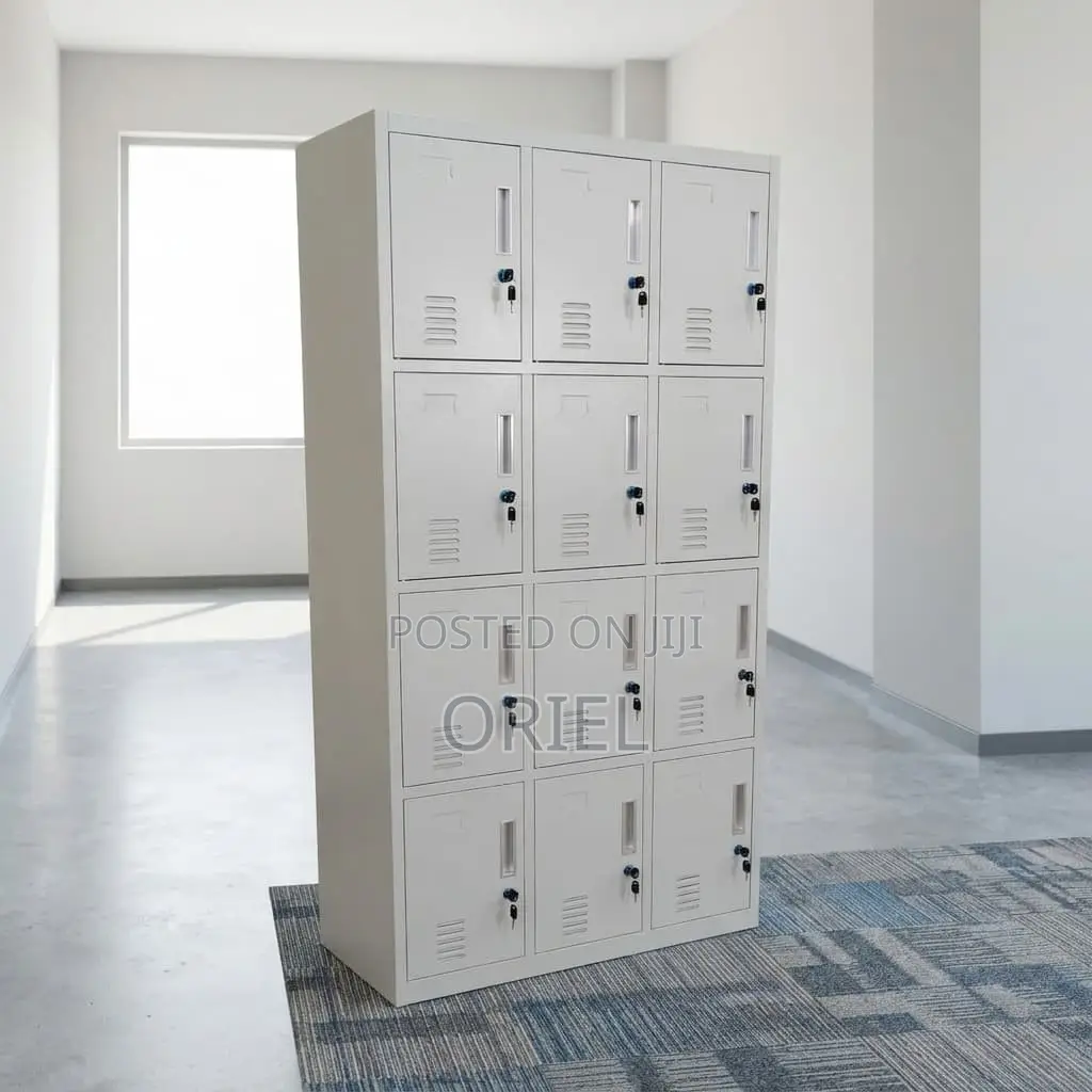 Office Cabinet : 12-Door Metal Staff Storage Lockers