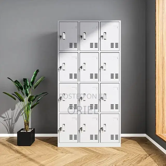 Office Cabinet : 12-Door Metal Staff Storage Lockers