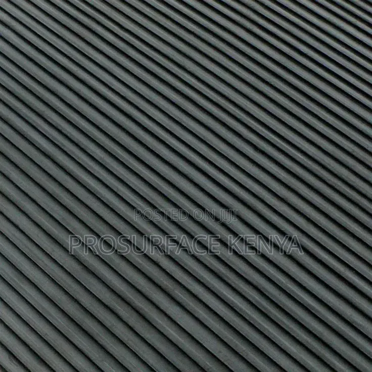 Heavy-Duty Ribbed Rubber Mat –