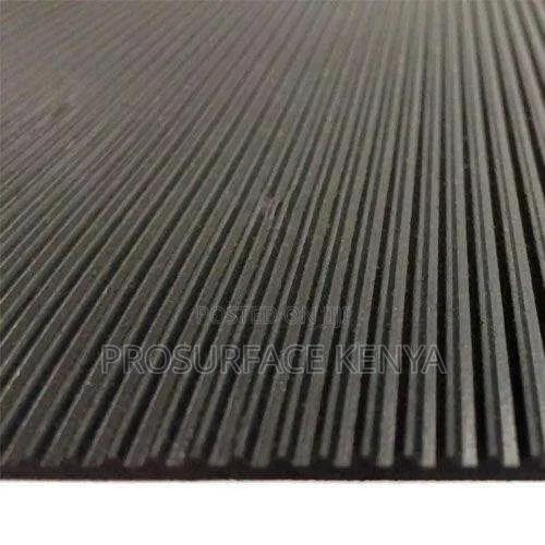Industrial Ribbed Rubber Mat for High-Traffic Areas