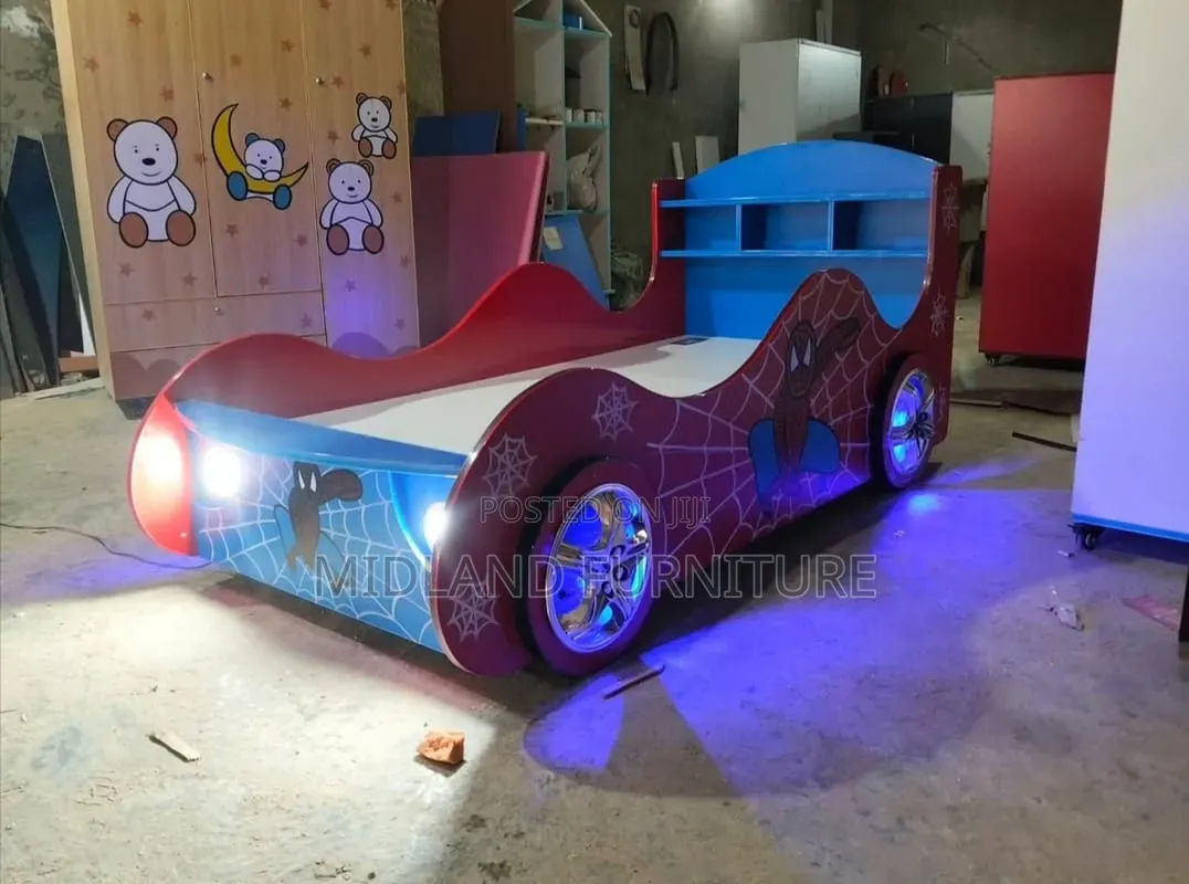 Red Spiderman Themed Bed Available on Order Pay on Delivery 