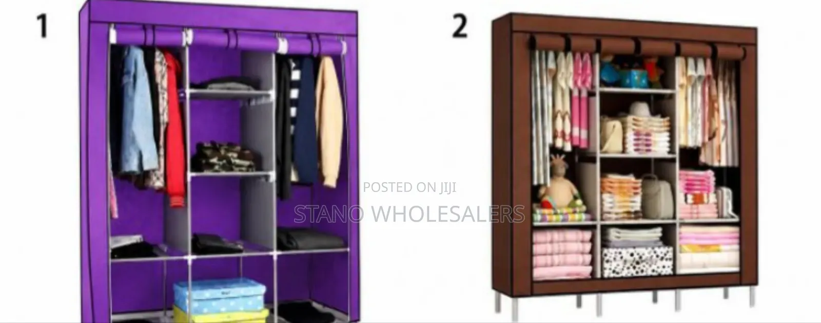 3 Column Metallic Wardrobe