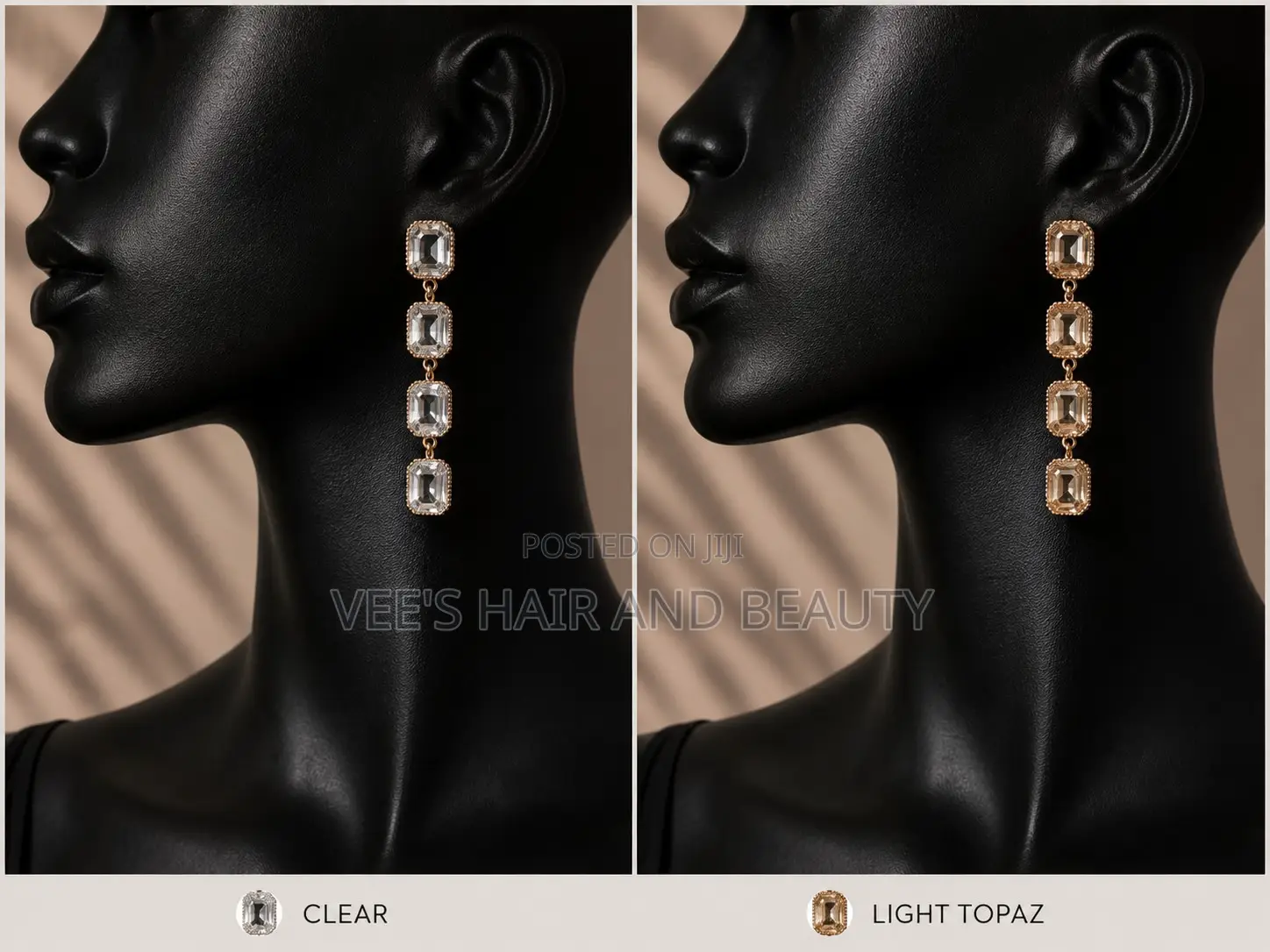 Occasion Long Crystal Gem Earrings | Statement Earrings | Jewellery