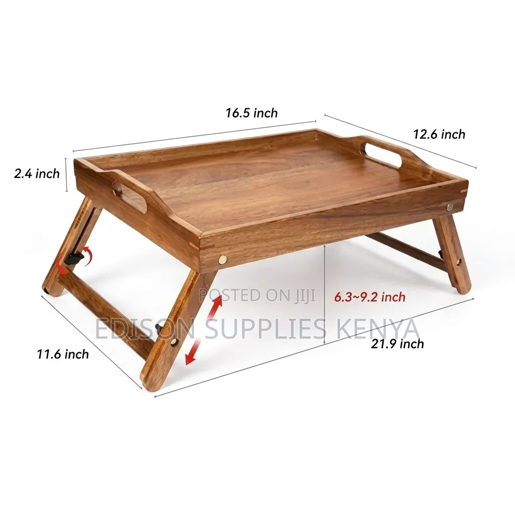 Foldable Bed Table Wooden Bed Table Breakfast in Bed Table Wooden