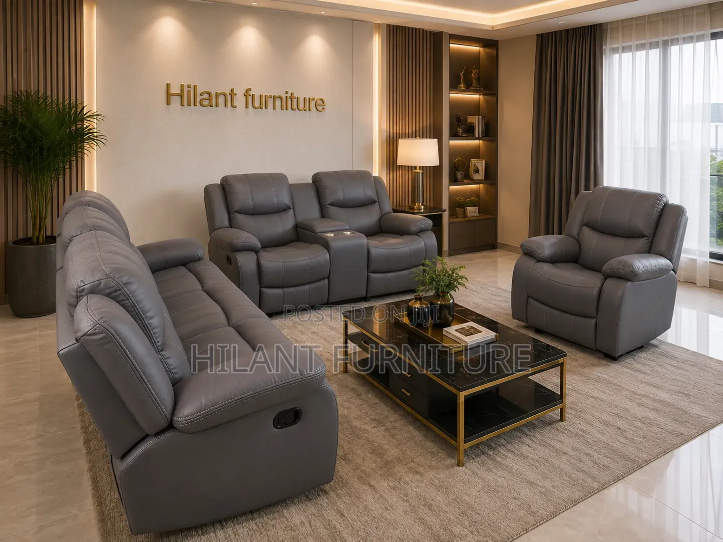 Grey 3+2+1 Imported Recliner Set