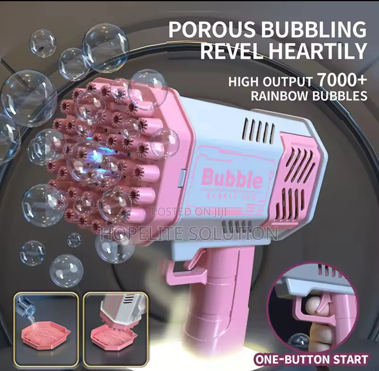 40 Holes Launcher Handheld Portable Electric Automatic Bubble Gun