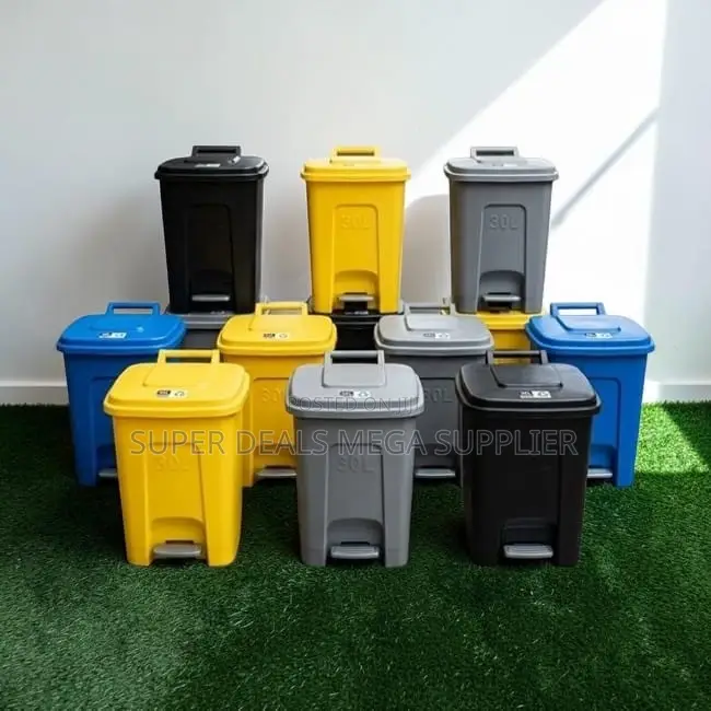 Bulk Discounts Home 30L Litres Step Pedal Dust Bin Trash Cans