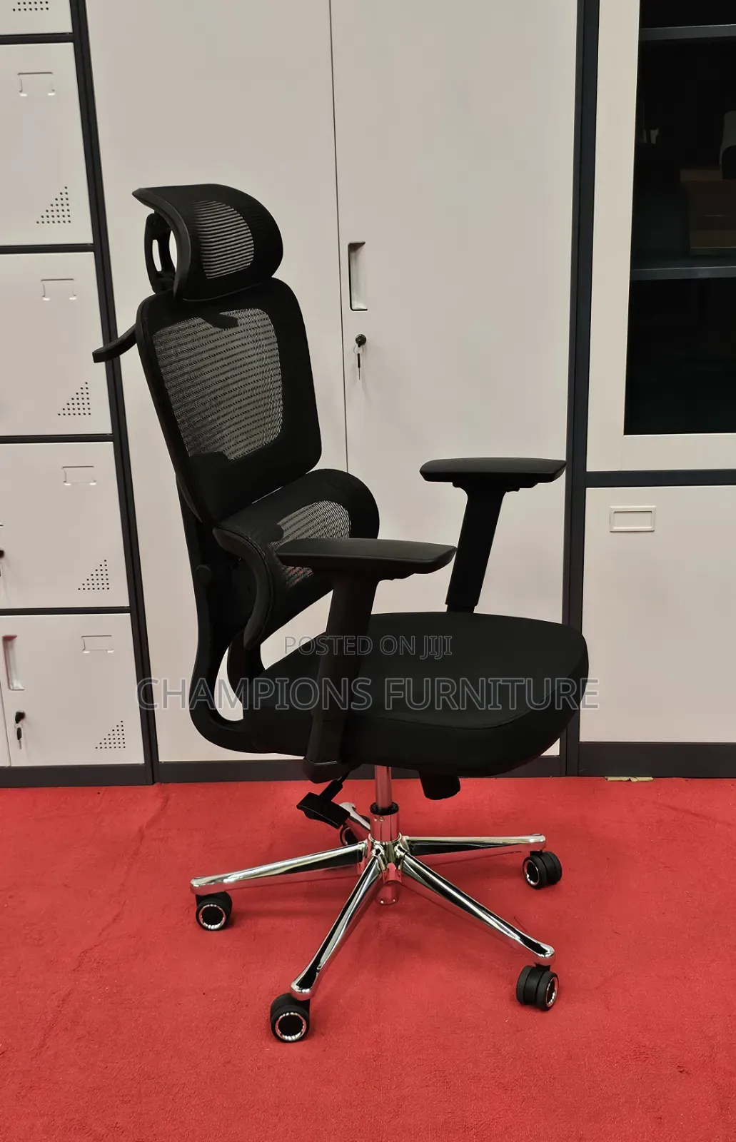 Black Mesh Orthopedic Office Chair