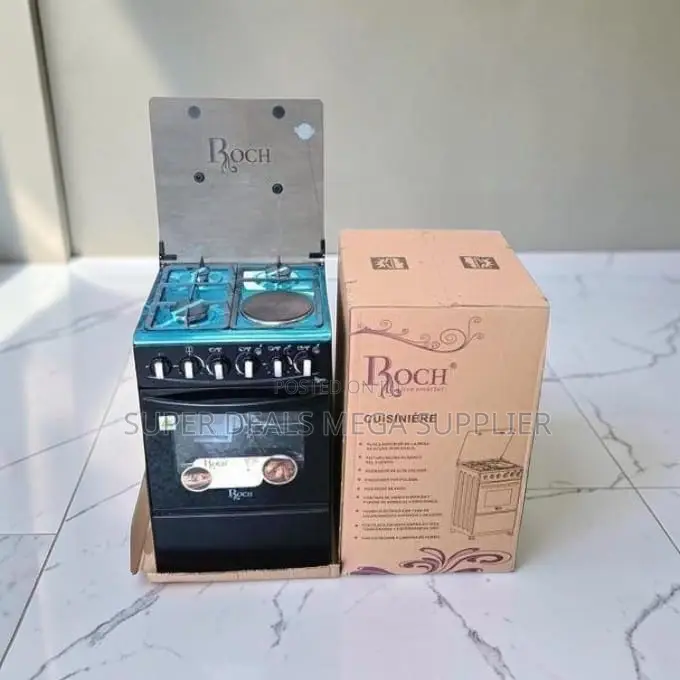 High-End Multipurpose 3 Gas Burners+1 Hotplate Free Standing Cooker