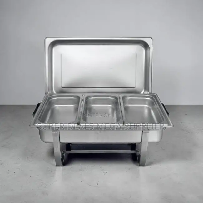Budget Prices 11L Stainless Steel Triple Chafing Dish
