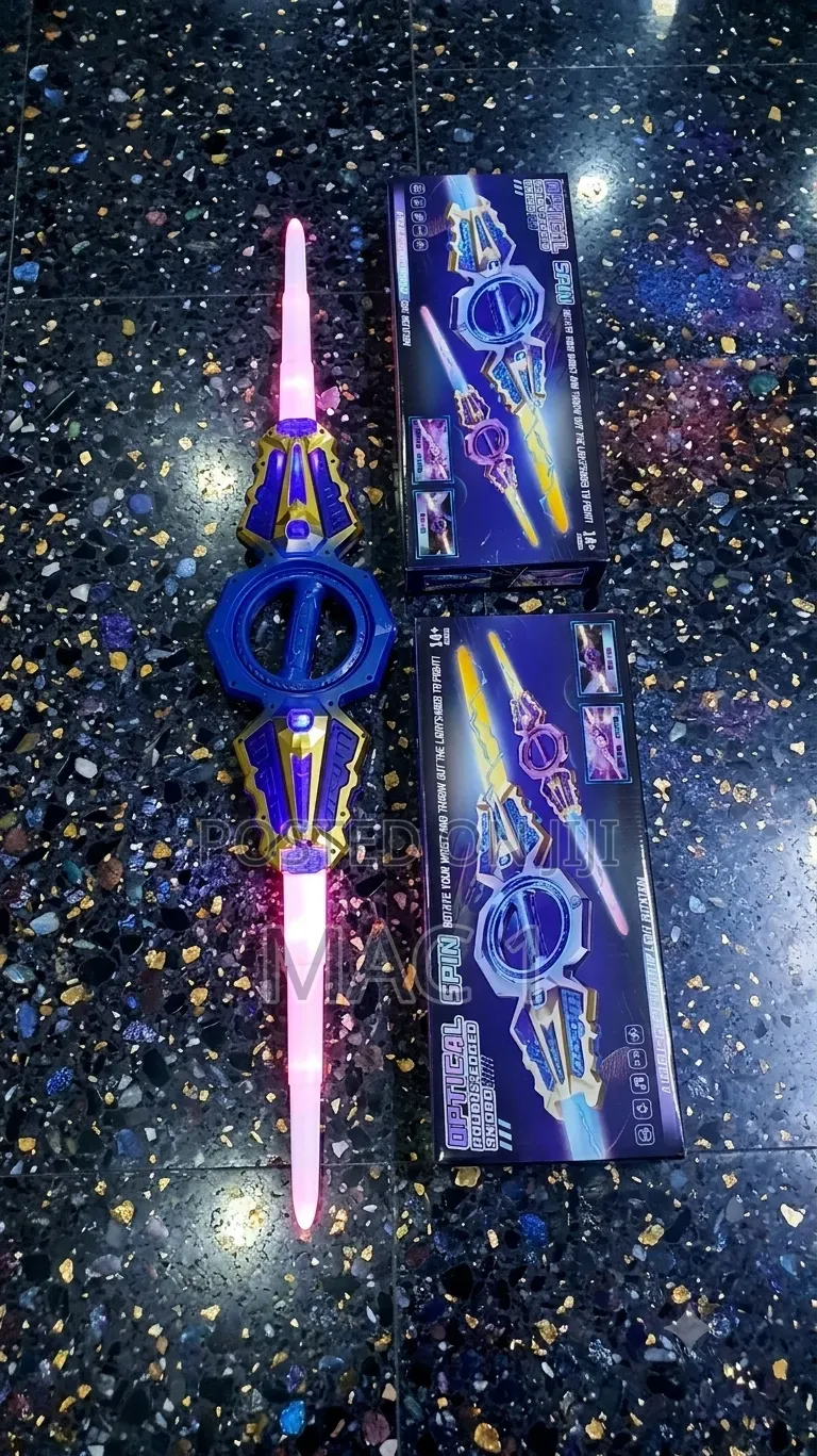 Optical Spin Double Blade Glowing Toy Sword With Sound Effects