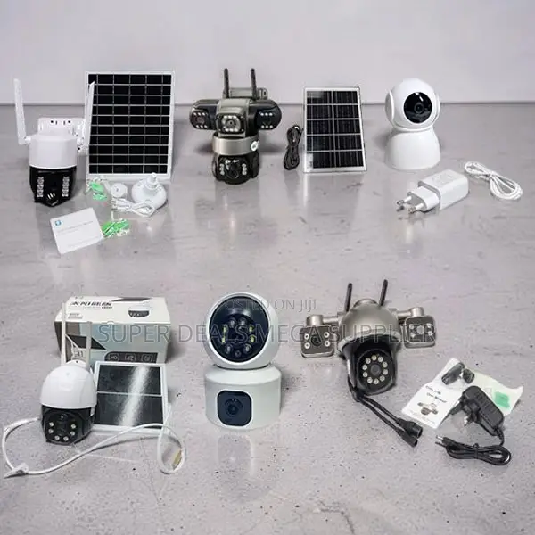 Two in One 4G and Wifi Rotating Dual Triple Lens Solar Cameras