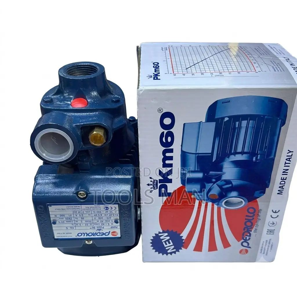 Water Pump Pedrollo PKm60 0.5HP Peripheral 40m Head 1 Inch Booster