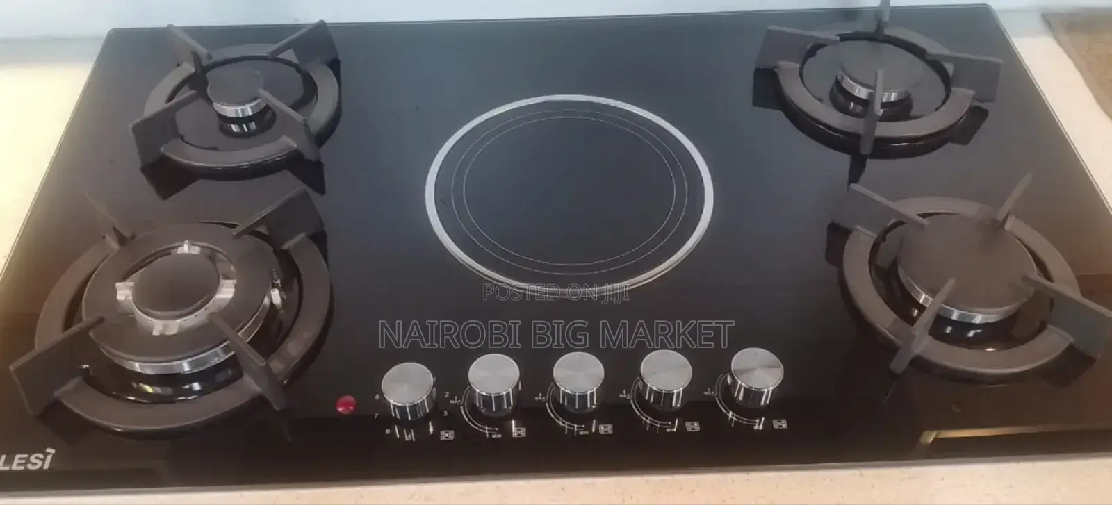 Bolesi Hob 4 Gas Burners +1 Infrared Electric + Wok Burner