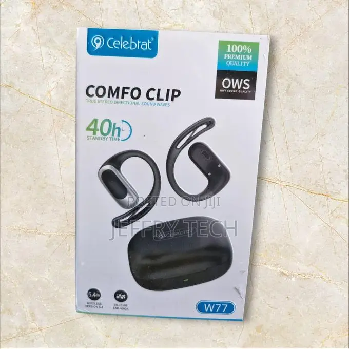 Celebrat W77 Comfo Clip Open-Ear Wireless Earbuds (OWS)