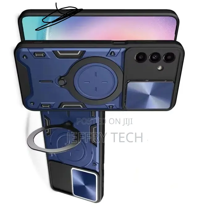 Samsung Galaxy A16 4g/5g Black Case Cover With Ring Holder Kickstand