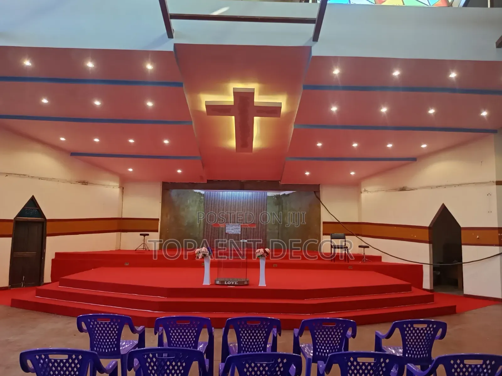 Pulpit Area Red Floor Carpets
