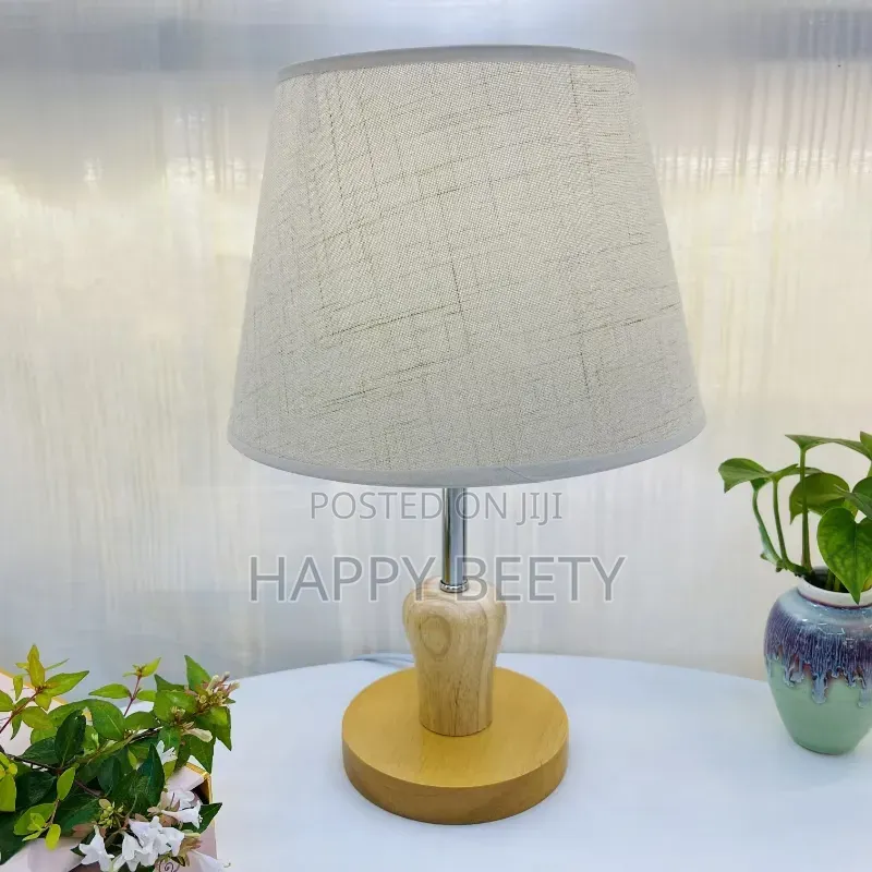  *Creative LED Solid Wood Fabric Table Lamp*