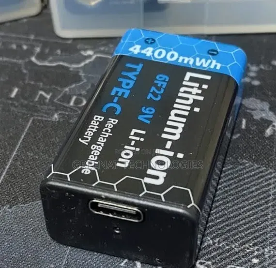 9V 4400mWh Lithium-Ion Rechargeable Battery 6F22 - Type-C Charging