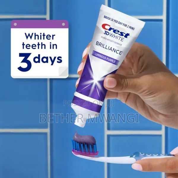 Crest 3D White Brilliance Luminous Purple Teeth Whitening Toothpaste
