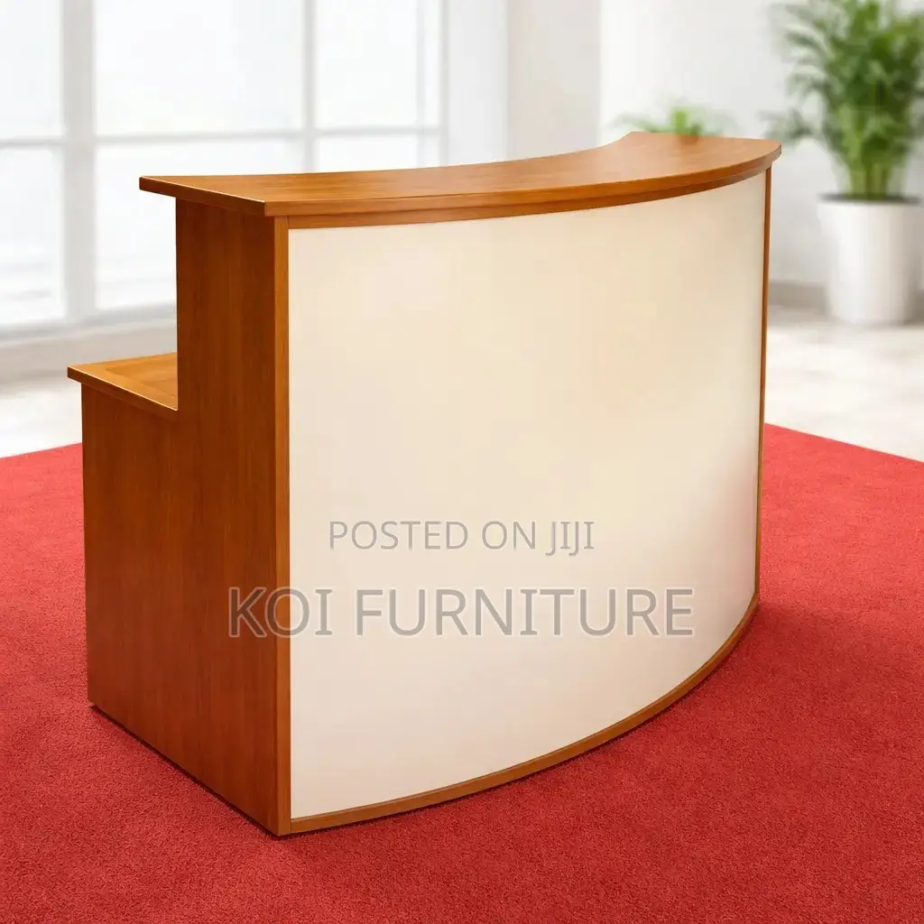 Reception Desk; 1.6 Meters Curved Front Office Reception Desk