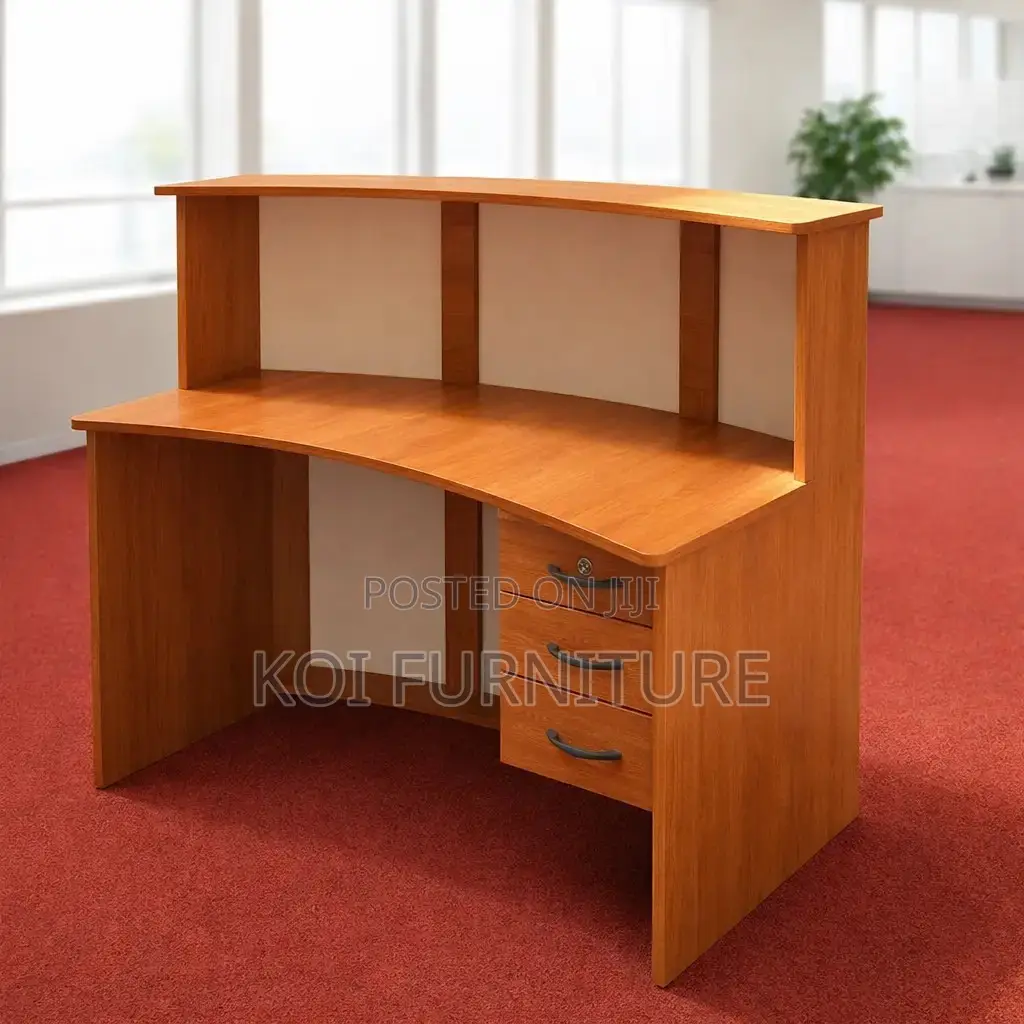 Reception Desk; 1.6 Meters Curved Front Office Reception Desk